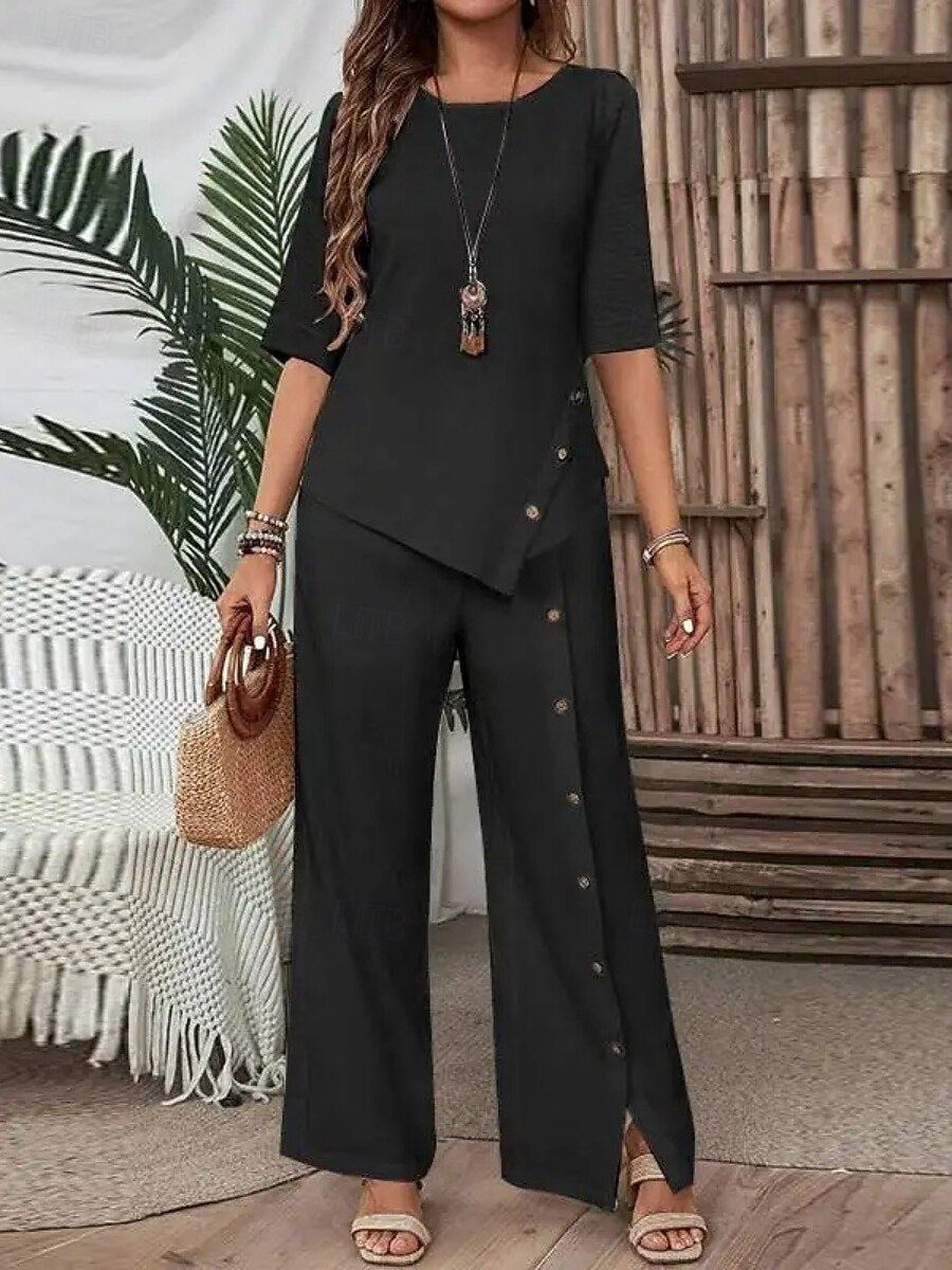 Completo Due Pezzi Patchwork Minimal Chic