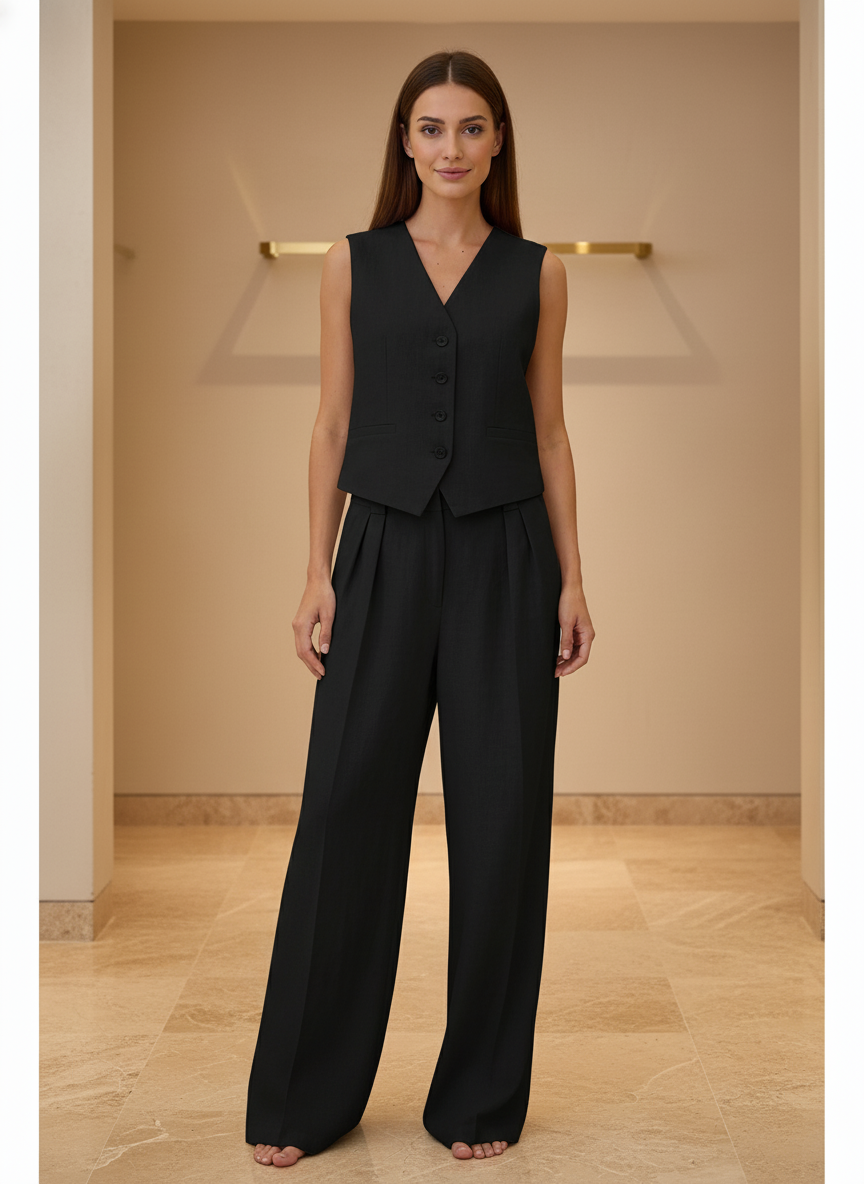 Completo Blusa Scollo V e Pantaloni
