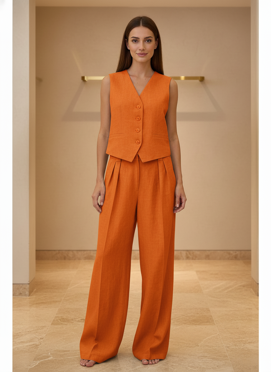 Completo Blusa Scollo V e Pantaloni